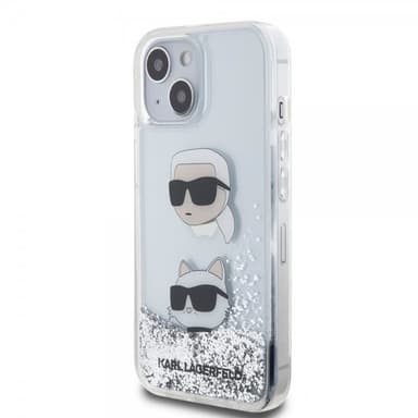 Karl Lagerfeld iPhone 15 Kuori Liquid Glitter Karl & Choupette Hopea