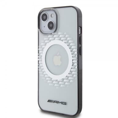Mercedes Benz iPhone 15 Kuori Rhombus Pattern MagSafe AMG Läpinäkyvä