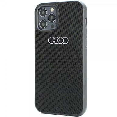 Audi iPhone 12/iPhone 12 Pro Kuori Carbon Fiber Musta