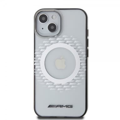 Mercedes Benz iPhone 15 Kuori Rhombus Pattern MagSafe AMG Läpinäkyvä