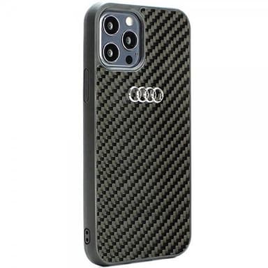 Audi iPhone 12/iPhone 12 Pro Kuori Carbon Fiber Musta