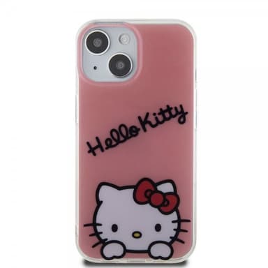 Hello Kitty iPhone 15 Kuori Daydreaming Crossbody Vaaleanpunainen