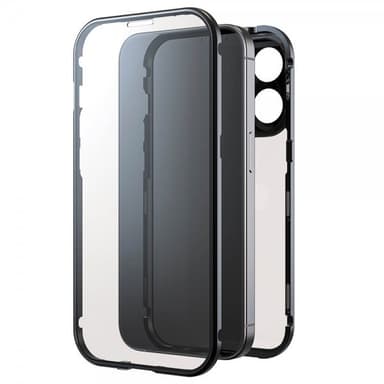 Black Rock iPhone 15 Pro Kuori 360 Glass Läpinäkyvä Musta