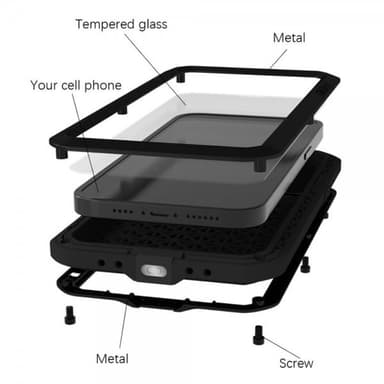 Love Mei iPhone 15 Kuori Powerful Case Punainen