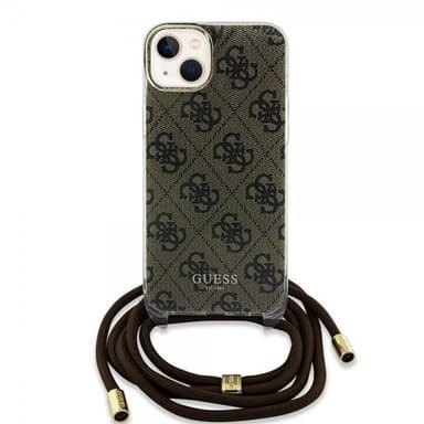 Guess iPhone 15 Kuori Crossbody Cord Ruskea
