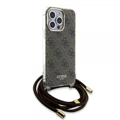 Guess iPhone 15 Pro Max Kuori Crossbody Cord Ruskea