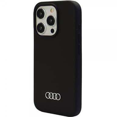 Audi iPhone 15 Pro Kuori Silikoni Musta