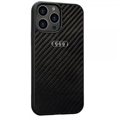 Audi iPhone 13 Pro Max Kuori Carbon Fiber Musta
