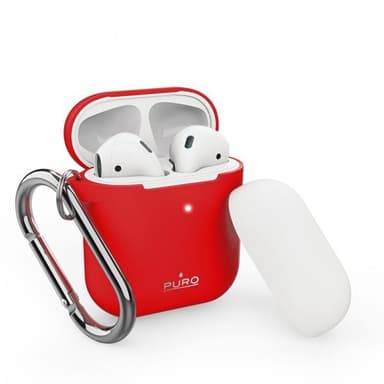 Puro AirPods 1/2 Kuori Icon Punainen
