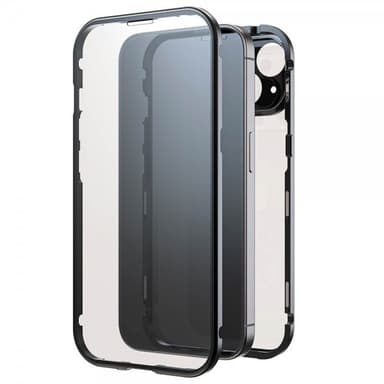 Black Rock iPhone 15 Kuori 360 Glass Läpinäkyvä Musta