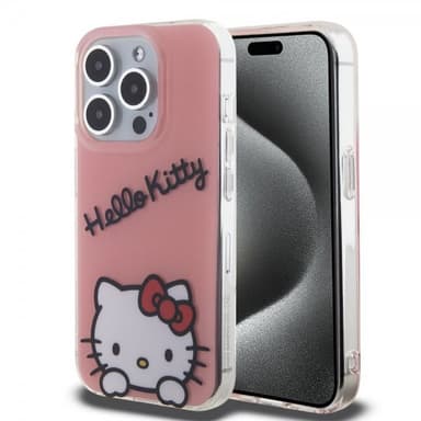 Hello Kitty iPhone 15 Pro Kuori Daydreaming Crossbody Vaaleanpunainen