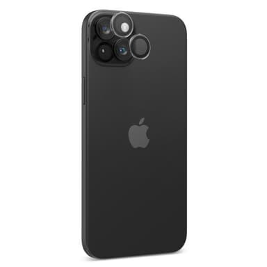 Spigen iPhone 15/iPhone 15 Plus Kameran linssinsuojus GLAS.tR EZ Fit Optik Pro Crystal Clear 2-pakkaus