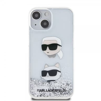 Karl Lagerfeld iPhone 15 Kuori Liquid Glitter Karl & Choupette Hopea