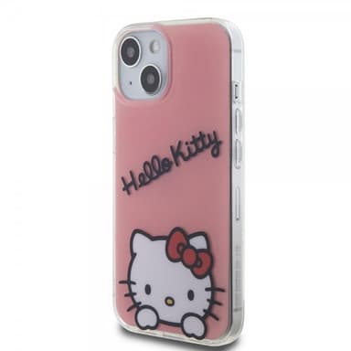 Hello Kitty iPhone 15 Kuori Daydreaming Crossbody Vaaleanpunainen
