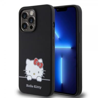 Hello Kitty iPhone 13 Pro Kuori Liquid Silicone Musta