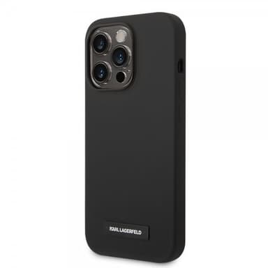 Karl Lagerfeld iPhone 15 Pro Kuori Liquid Silicone MagSafe Musta