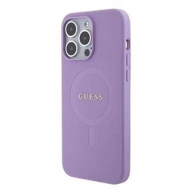 Guess iPhone 15 Pro Kuori Saffiano MagSafe Violetti