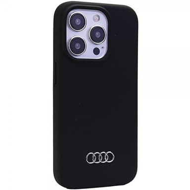 Audi iPhone 15 Pro Max Kuori Silikoni Musta
