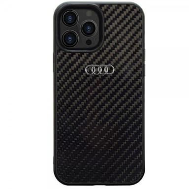 Audi iPhone 13 Pro Max Kuori Carbon Fiber Musta