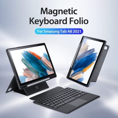DUX DUCIS Samsung Galaxy Tab A8 10.5 X200 X205 Kotelo Irrotettava näppäimistö Musta