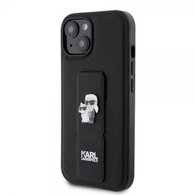 Karl Lagerfeld iPhone 15 Kuori Grip Stand Function Musta