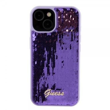 Guess iPhone 15 Plus Kuori Sequin Violetti