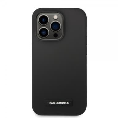 Karl Lagerfeld iPhone 15 Pro Kuori Liquid Silicone MagSafe Musta