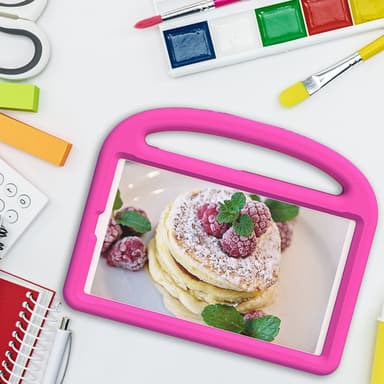 SKALO Samsung Tab A9 Lapsikuori kahvalla ja jalustalla - Pinkki