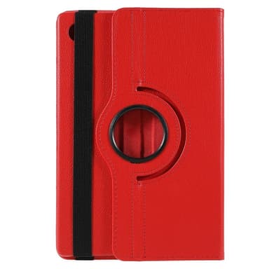 SKALO Samsung Tab A9+ 360 Litchi Suojakotelo - Punainen