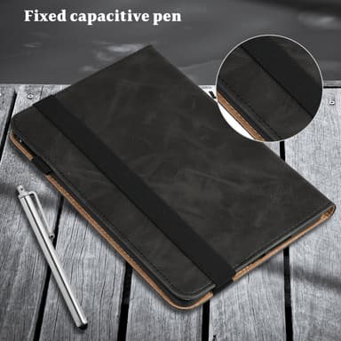 SKALO Samsung Tab A9+ PU-nahkainen Lompakkokotelo - Musta