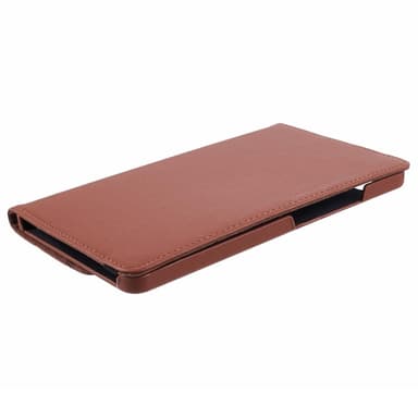 SKALO Samsung Tab A9 360 Litchi Suojakotelo - Ruskea