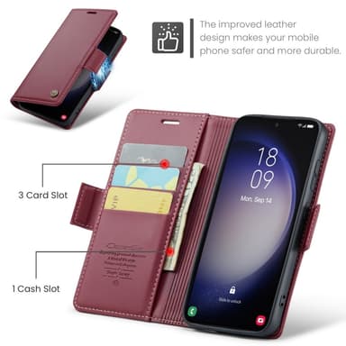 CASEME Retro Lompakkokotelo Samsung Galaxy S24