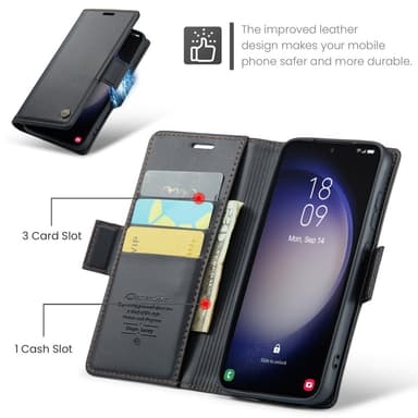 CASEME Retro Lompakkokotelo Samsung Galaxy S24