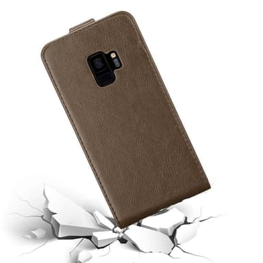 Samsung Galaxy S9 Suojakuori Lompakkokotelo (Ruskea)