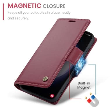 CASEME Retro Lompakkokotelo Samsung Galaxy S24