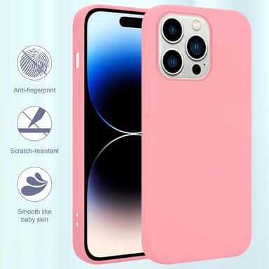 iPhone 14 PRO MAX Suojakuori Kotelo (Vaaleanpunainen)
