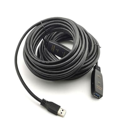 NÖRDIC aktiivinen 5 m USB3.1 -jatkojohto, 5 Gb/s laajennus, USB A uros–naaras laitteille Xbox, PS5, Oculus, tulostin, skanneri, Playstation, VR