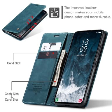 CASEME Retro Lompakkokotelo Samsung Galaxy S23 FE