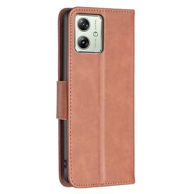 SKALO Motorola Moto G54 5G Lompakkokotelo PU-nahkaa - Ruskea