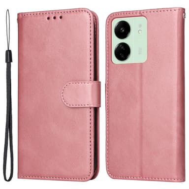 SKALO Xiaomi Redmi 13C 4G PU-nahkainen Lompakkokotelo - Pinkki