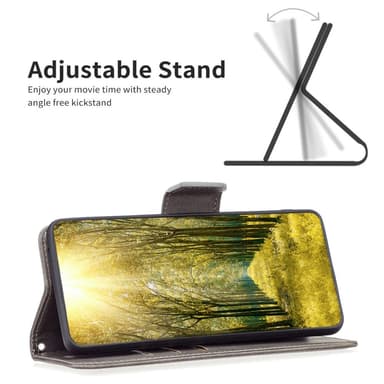 SKALO Motorola Moto G54 5G Lompakkokotelo PU-nahkaa - Harmaa