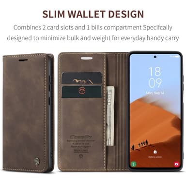 CASEME Retro Lompakkokotelo Samsung Galaxy S23 FE