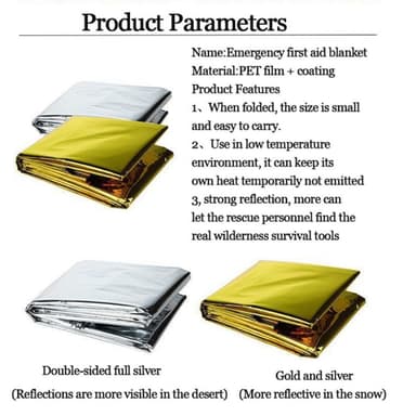 hätähuopa Survival Rescue First Aid Foil Lämpöpeite 130x210cm
