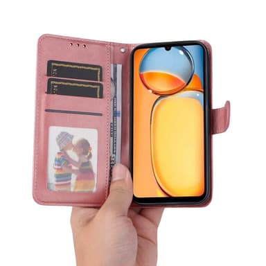 SKALO Xiaomi Redmi 13C 4G PU-nahkainen Lompakkokotelo - Pinkki