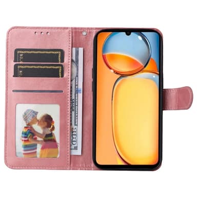 SKALO Xiaomi Redmi 13C 4G PU-nahkainen Lompakkokotelo - Pinkki