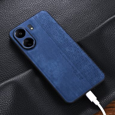 SKALO Xiaomi Redmi 13C 4G AZNS PU-nahka suojakuori - Ruskea