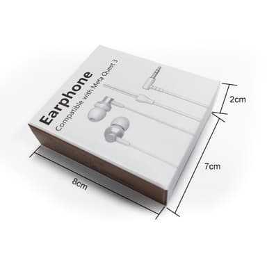 In-Ear-kuulokkeet langallisilla kuulokkeilla Meta Quest 3 VR:lle