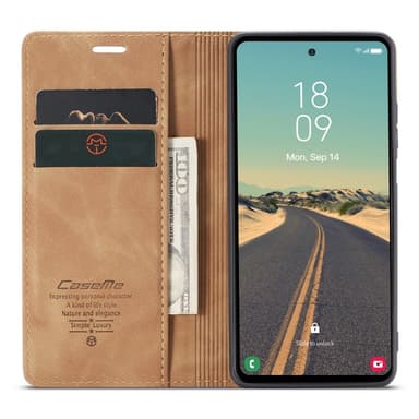 CASEME Retro Lompakkokotelo Samsung Galaxy S23 FE