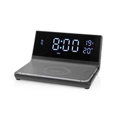 Nedis Herätyskello langattomalla latauksella | Qi-sertifioitu | 5 / 7.5 / 10 / 15 W | USB-A Uros | 2 Hälytysaikojen | Torkkutoiminto