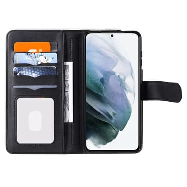 SKALO Samsung S21 10-lokeroa Lompakkokotelo - Musta